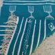 Handmade blue and white kilim rug in pure wool 110x60