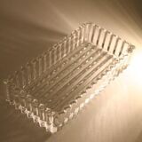 Plteau bois et miroir à 4 compartiments verre art déco