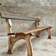 Old garden bench park bench oak with cast iron 160 cm