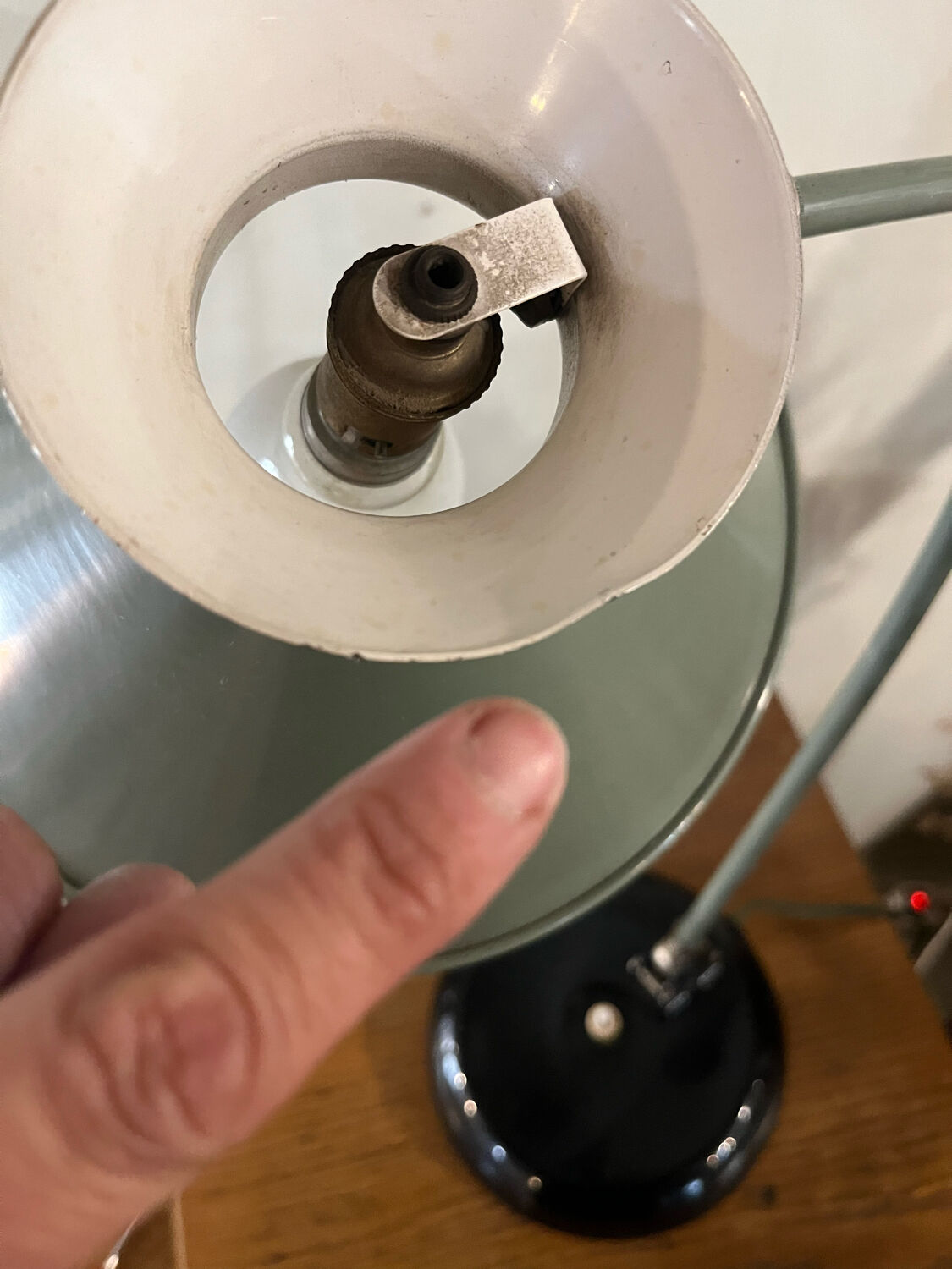 Desk lamp diabolo painted sheet metal