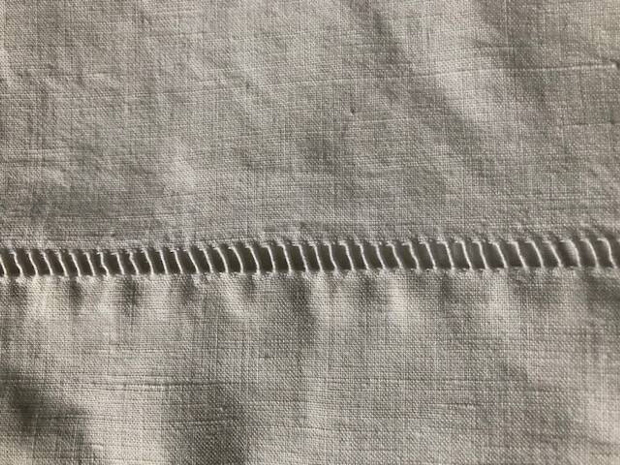 Antique cotton and linen sheet with the monogram M B