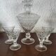 Port carafe in bohemian cut crystal and its 4 Glasses