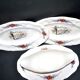 Set of 2 raviers and 1 Obernai saucière in earthenware of Sarreguemines - Décor of Loux
