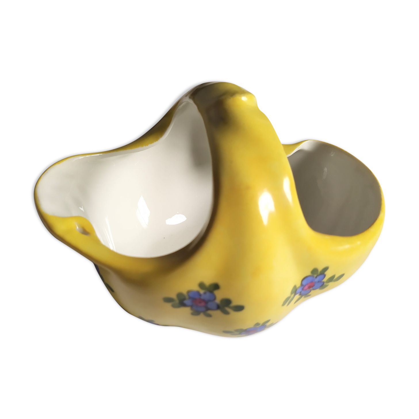 Bouquetière "Panier provençal" Limoges porcelain