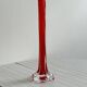 Red glass soliflore vase.