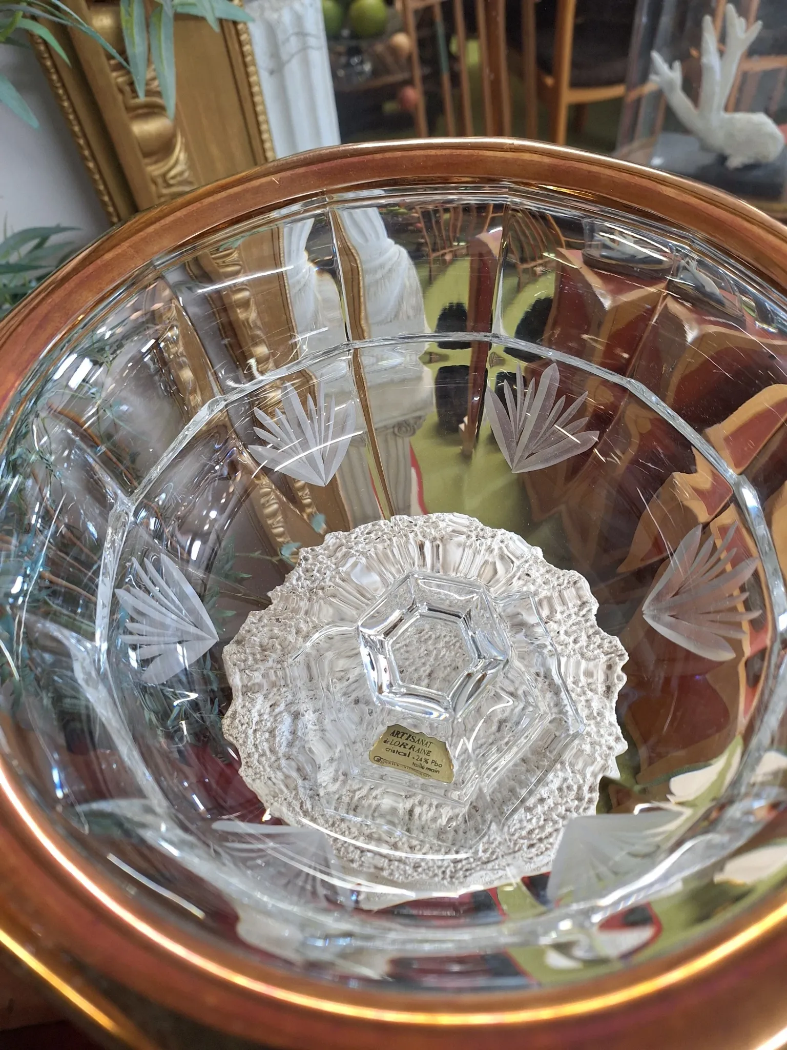 Coupe-Centre de table en cristal