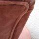 Powder pink velvet low chair
