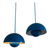 Ensemble vintage de 2 lampes Flowerpot Louis Poulsen - Verner Panton - design danois