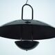 Vintage 1990s Black Pendant Lamp with Glass Top Shade. Italy