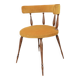 Fauteuil gondole couleur moutarde dans le style de Helmut