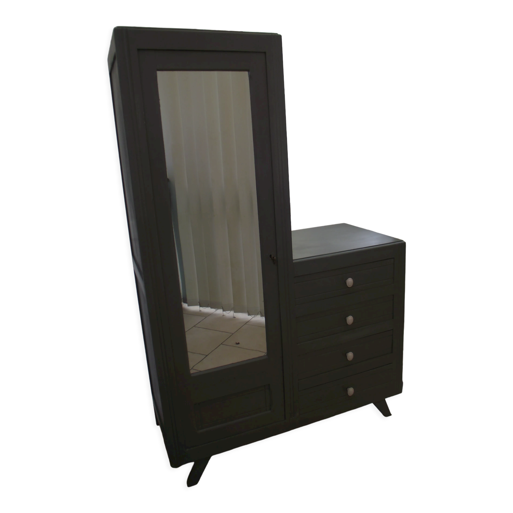 Asymmetrical cabinet from the 50s