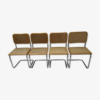 Suite de 4 chaises Cesca B32 Marcel Breuer 1990