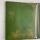 Vintage mirror 1930 triptych barber lime, 30 x 78 cm
