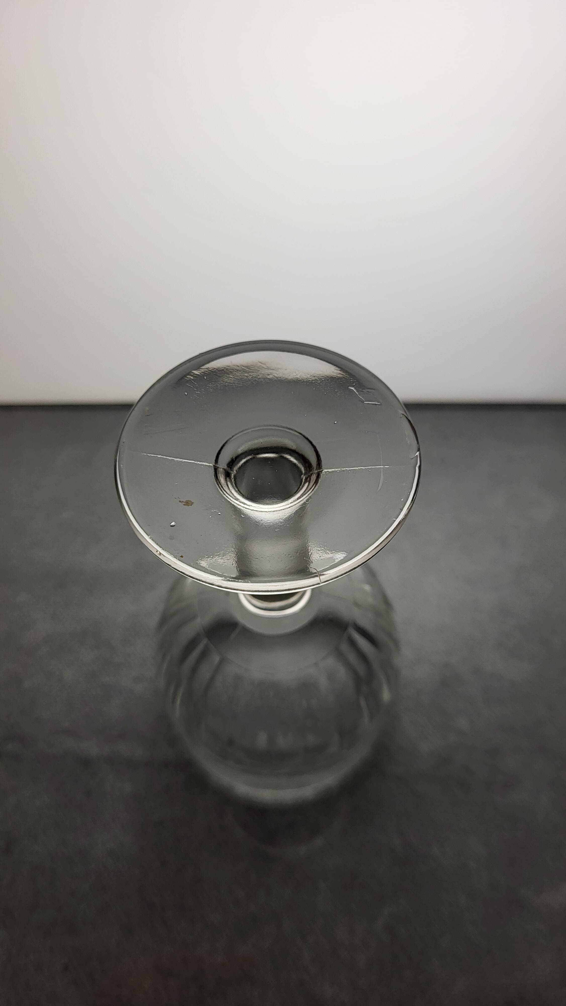 6 molded glass wine glasses