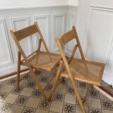 set of 2 vintage folding chairs
