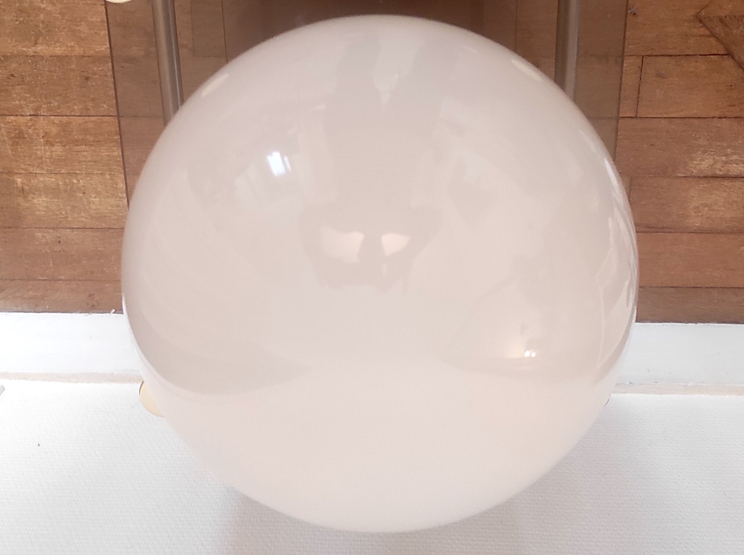 White opaline globe ceiling lamp – 50s/60s