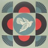 Shepard Fairey (Obey Giant): Geometric Dove Black - Signed Lithograph