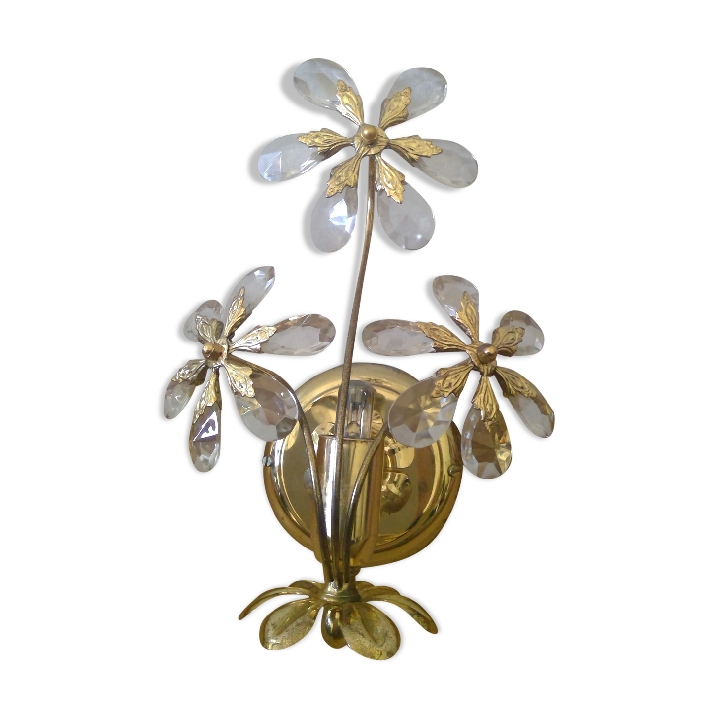 Flower wall lamp pampilles