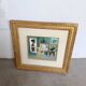 Framed nude oil painting