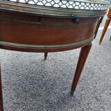 Table basse bouillotte ancienne plateau marbre style louis xvi