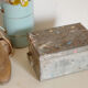 Small old white metal box