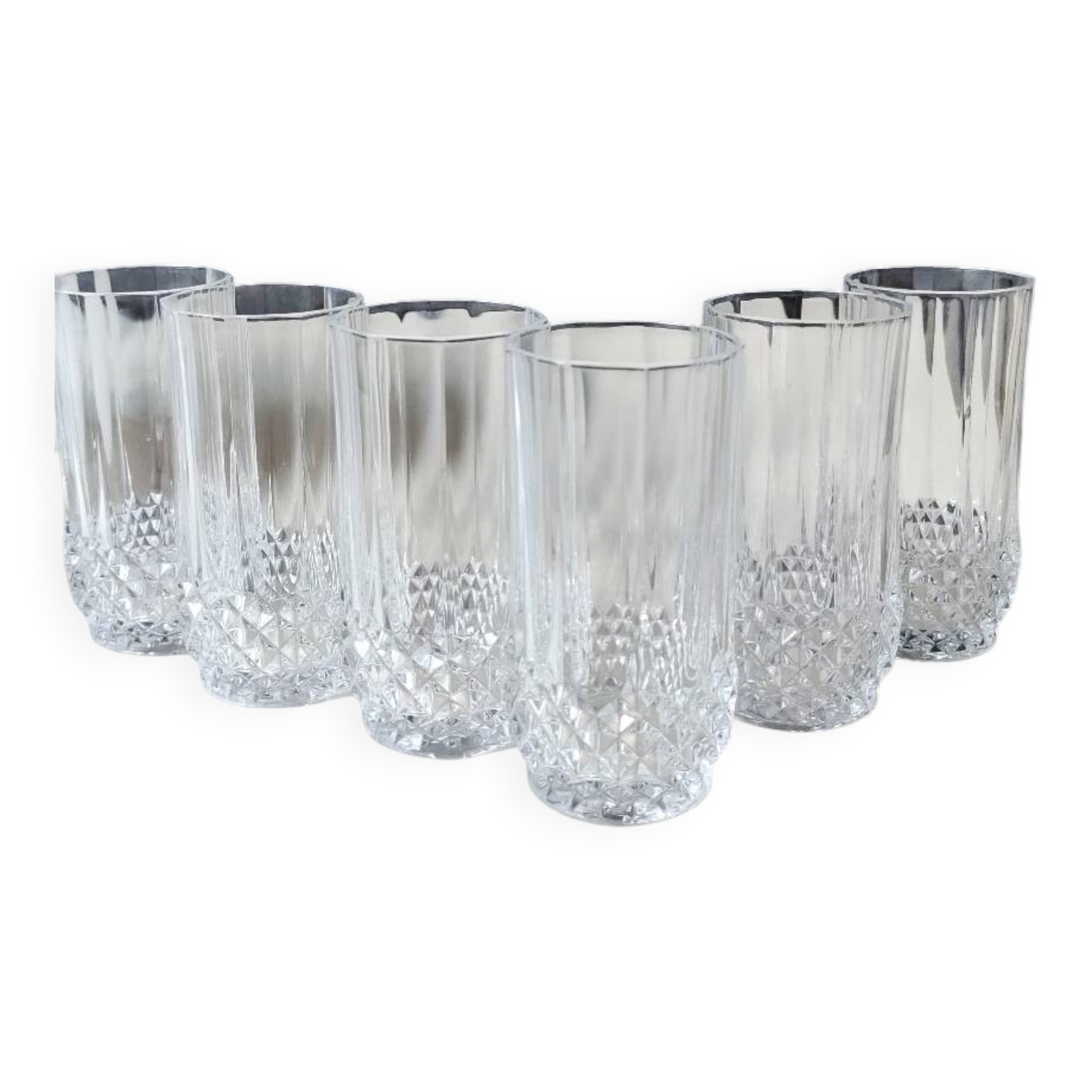 Set of 6 Water/Soda/Orangeade Glasses. Longchamp/Arques Crystal