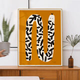 Pop-up Christmas 22 - Wall poster snake plant pattern 30cm*40cm