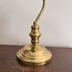 Ancien Lampe Notaire Banquier Bureau Opaline Vert Laiton Doré