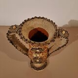 Trophy vase decorated with shells - vintage seaside crafts