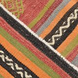 6x12 Long Wide Red Striped Kilim Rug,  190x356Cm