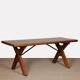 Table de repas en chêne massif, travail français, 1960