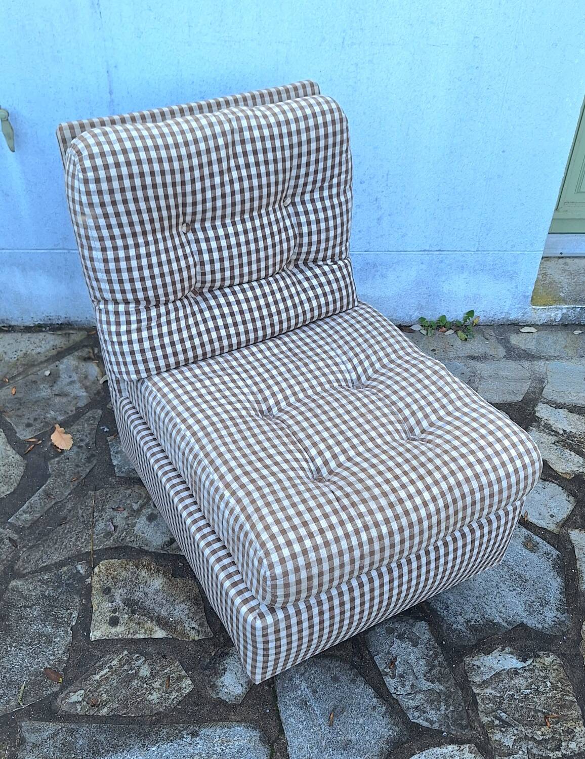 Vintage fabric armchair