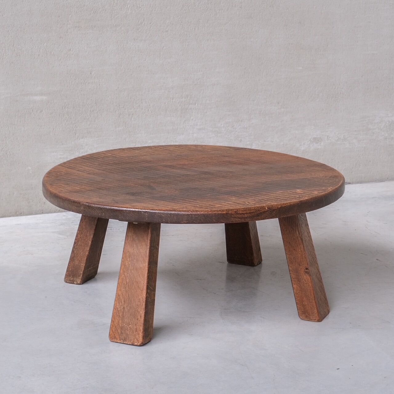 Brutalist oak mid-century dutch coffee table