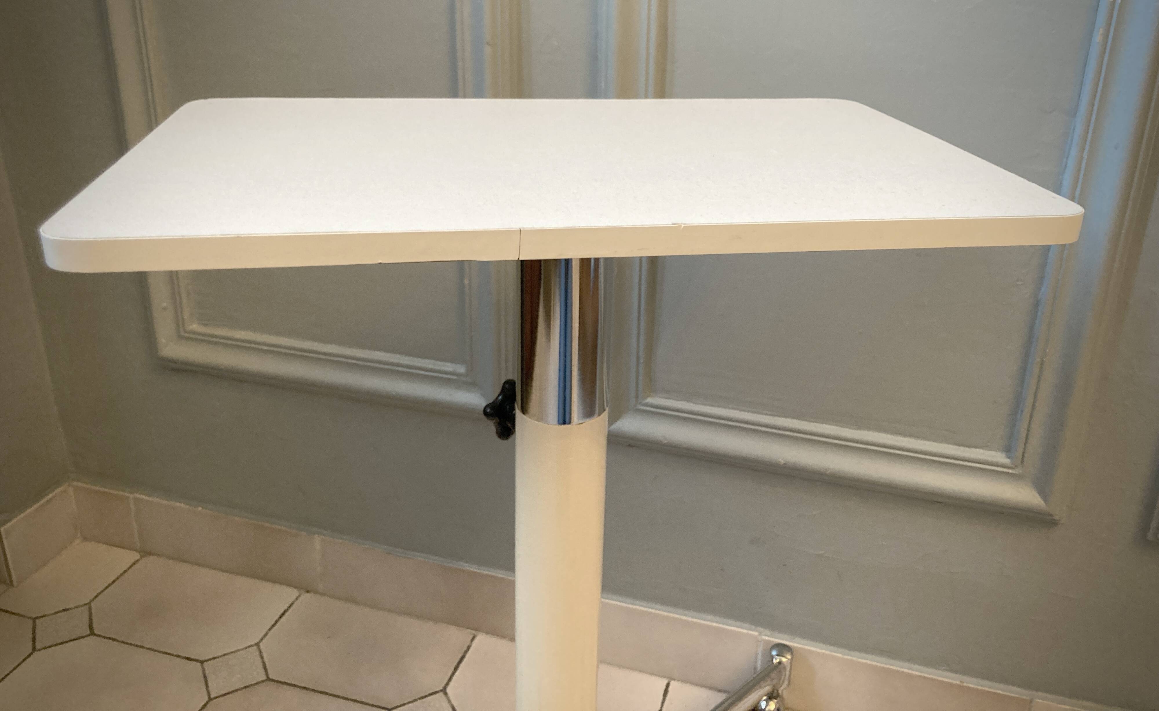 Side furniture with chrome wheels from the 60s