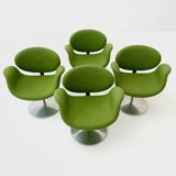 1970s 4 X Little Tulip swivel chairs by Pierre Paulin for Artifort