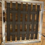 Pair of white leather and chrome armchairs