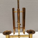 Danish double candle holder in solid brass 1960-70s.