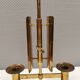 Danish double candle holder in solid brass 1960-70s.