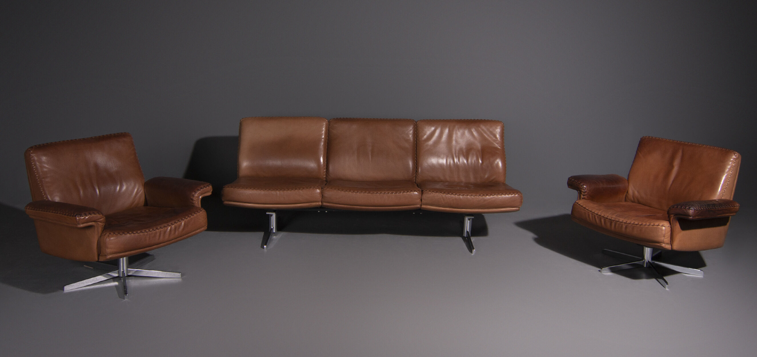 De Sede DS 31 sofa and armchairs, set of 3
