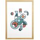 Illustration - Affiche A3 abstraite géométrique graphique colorée numérotée #001