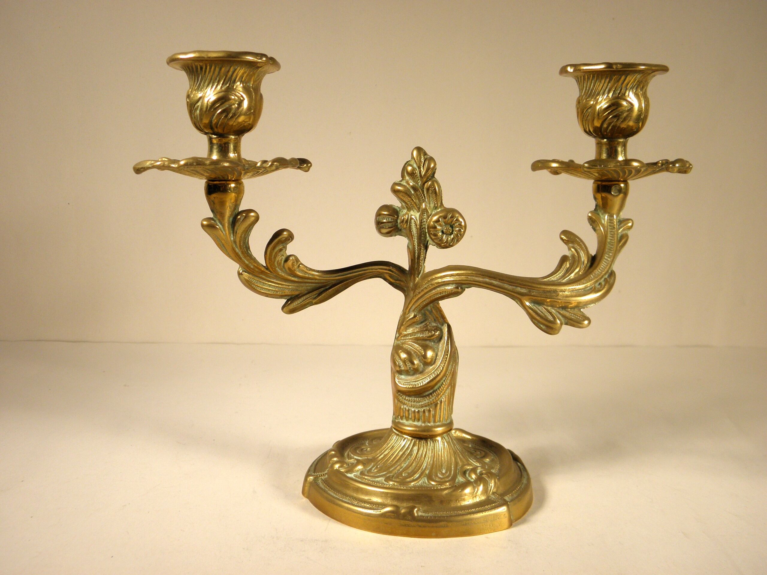 Chandelier with two brass fires