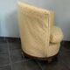 Armchair, toad, upholsterer, yellow patterned furniture and wood