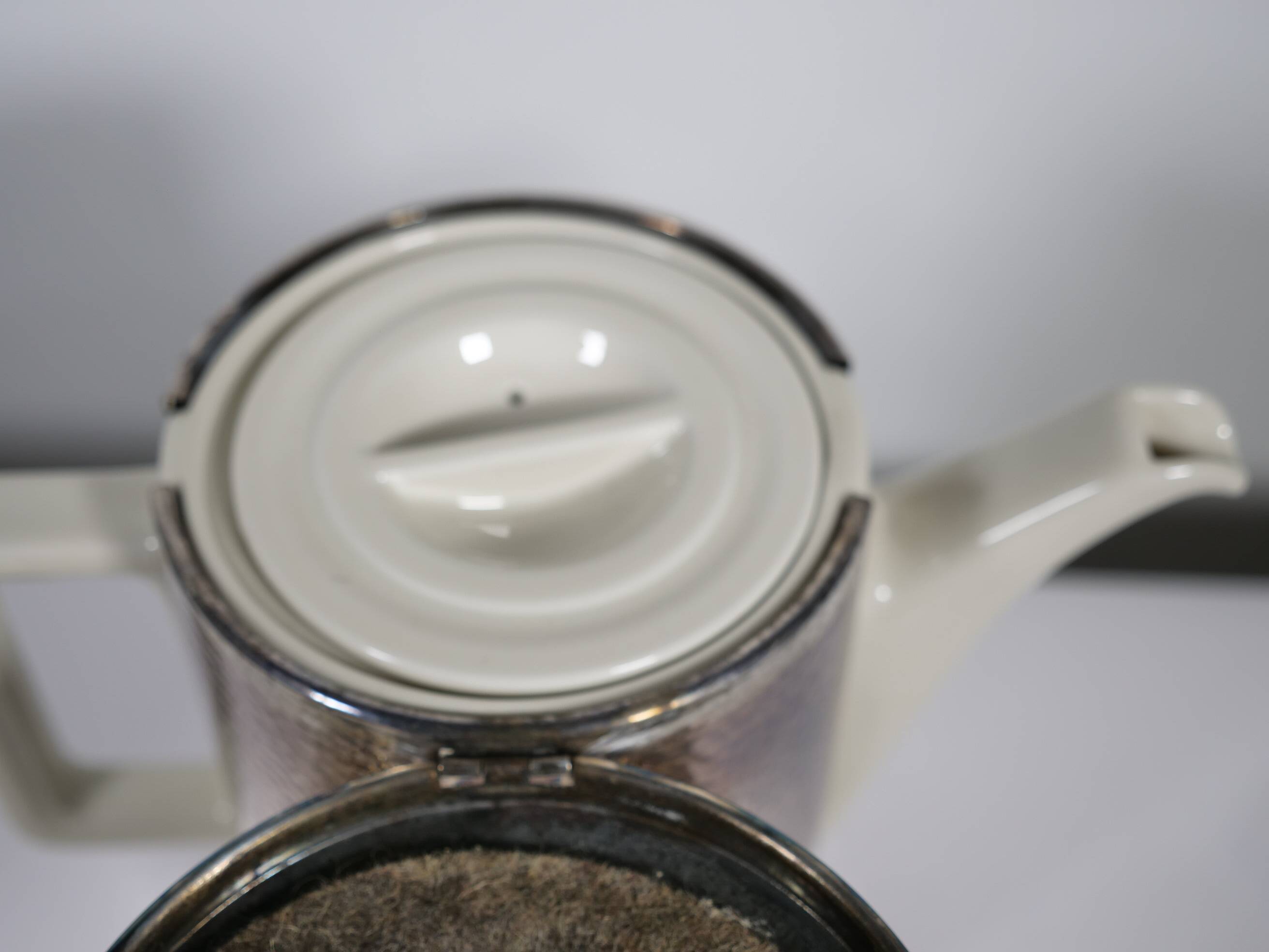 Art Deco Tea Set by Hutschenreuther with WMF Silver Plating, 1930s