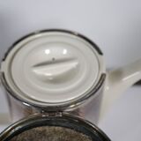Service à thé Art déco par Hutschenreuther avec placage en argent WMF, années 1930