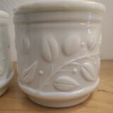 Opal glass jars