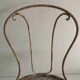 19th wrought iron garden chair