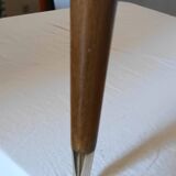 Round table with 2 extensions in light oak from the 1950s