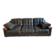 Vintage high-end black leather sofa