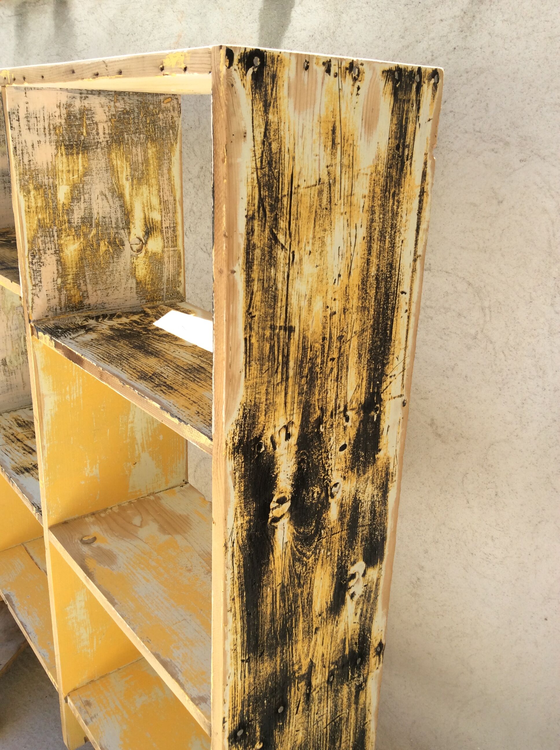 Patinated workshop storage cabinet
