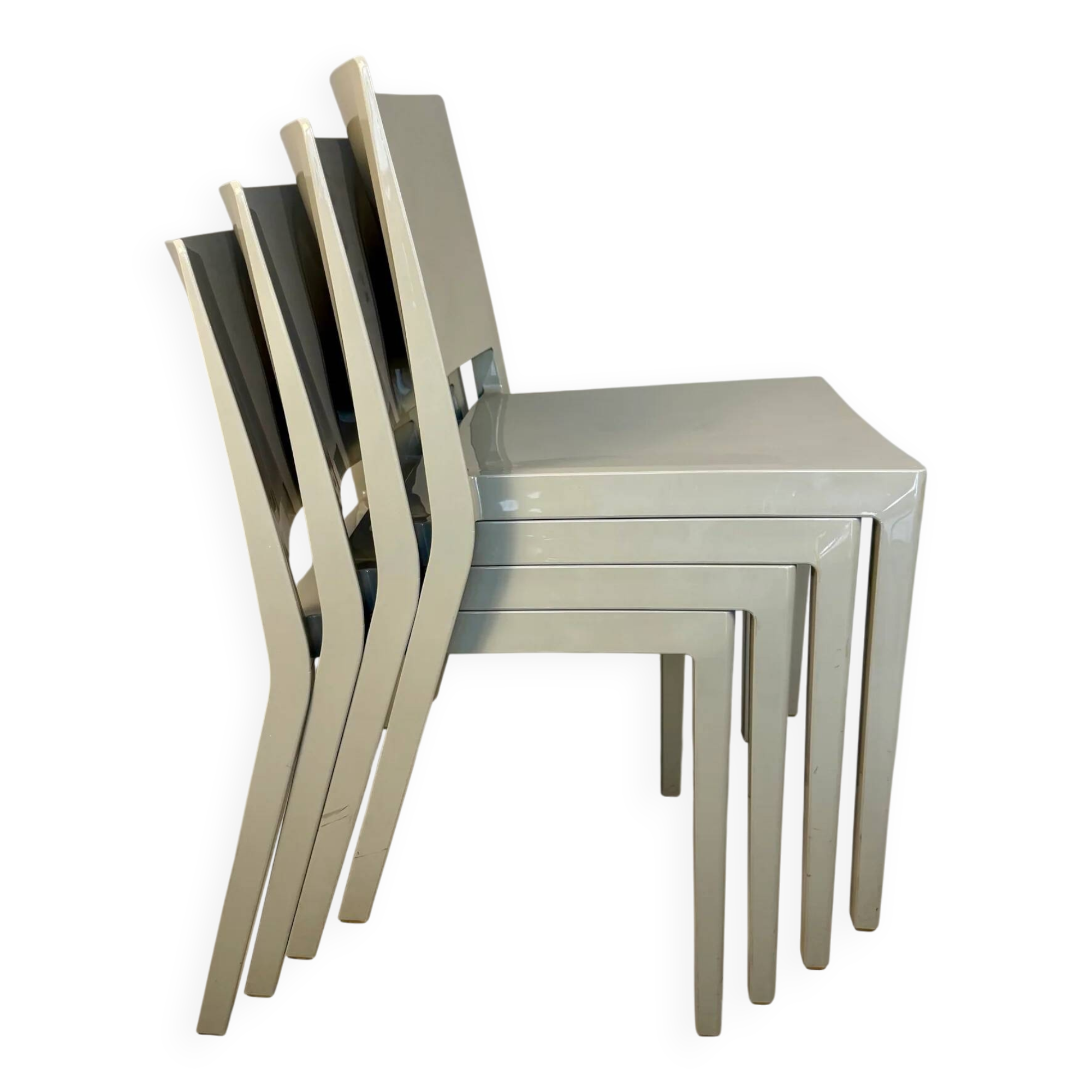 Set of 4 Lizz chairs by Piero Lissoni for Kartell